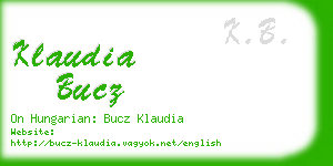 klaudia bucz business card